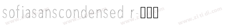 sofiasanscondensed r字体转换